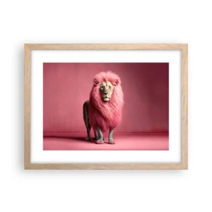 Pôster com moldura de carvalho claro - Não tens mais medo - 40x30 cm