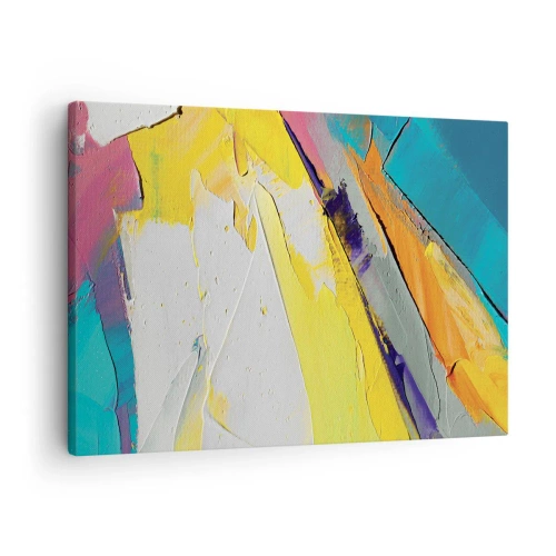 Quadro em tela - Uma composição abstrata em cores intensas - 70x50cm - Anatomia da luz - Decoração de parede moderna para a sala de estar e quarto ARTTOR