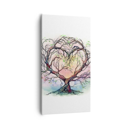 Quadro em tela - Juntos contra os vendavais - 55x100 cm