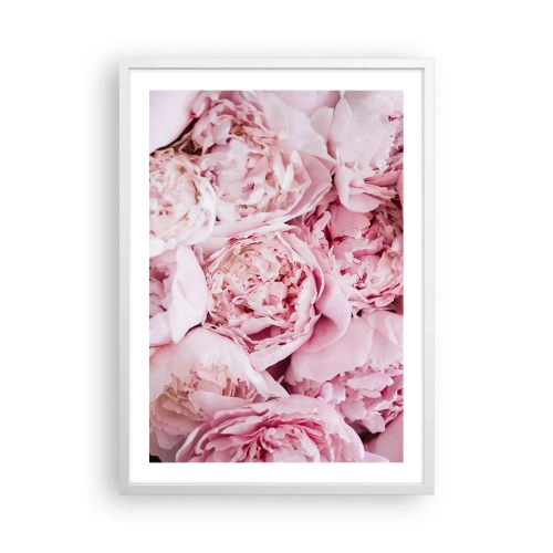 Pôster em moldura branca - Aconchego e perfume - 50x70 cm
