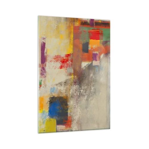 Quadro em vidro - Geometria das cores - 80x120 cm