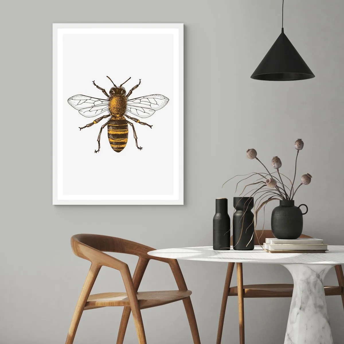 Pôster em moldura branca - Linda e boa - 50x70 cm