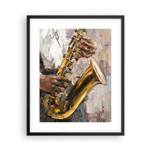 Pôster com moldura preta - Hora do solo - 40x50 cm