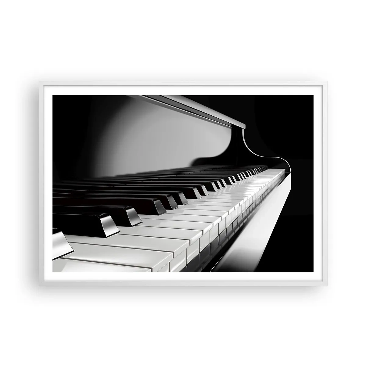 Pôster em moldura branca - Harmonia de formas e cores - 100x70 cm