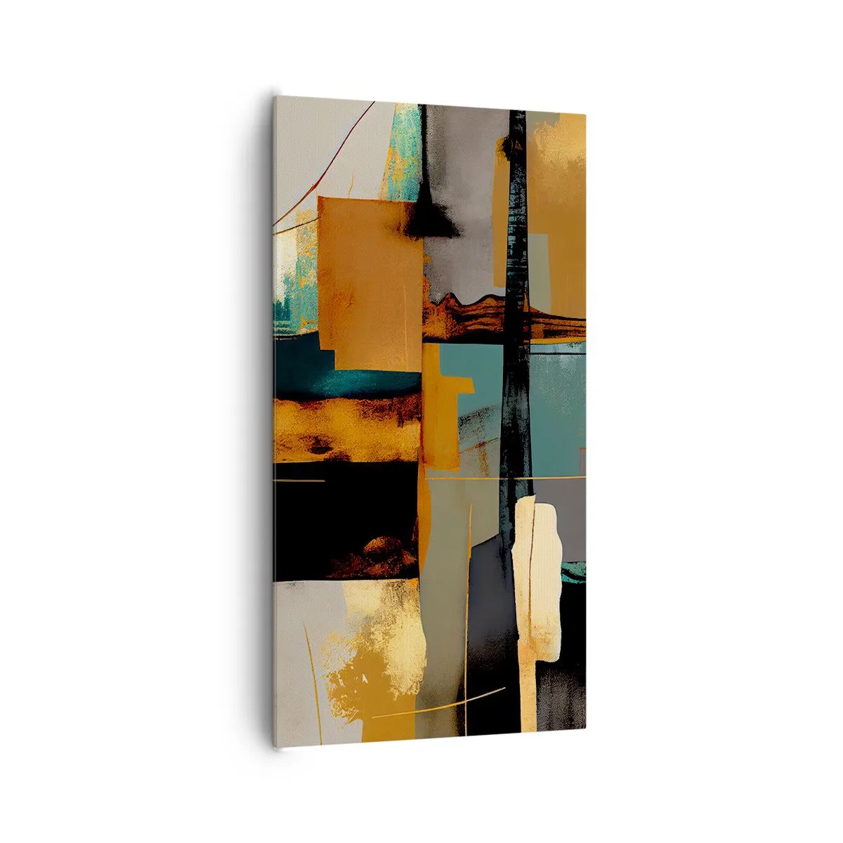 Quadro em tela - Abstração – luz e sombra - 65x120 cm