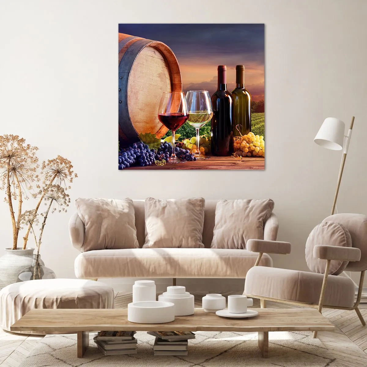 Quadro em tela - Aqui a vida tem um sabor - 40x40 cm