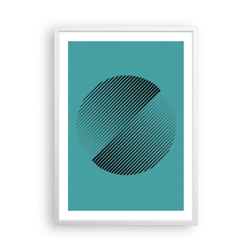 Pôster em moldura branca - Círculo – uma variação geométrica - 50x70 cm