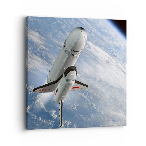 Quadro em tela - Ascensão cósmica - 30x30 cm