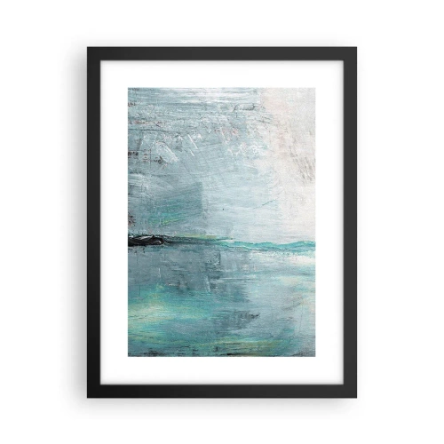 Pôster com moldura preta - Horizontalmente em azul - 30x40 cm