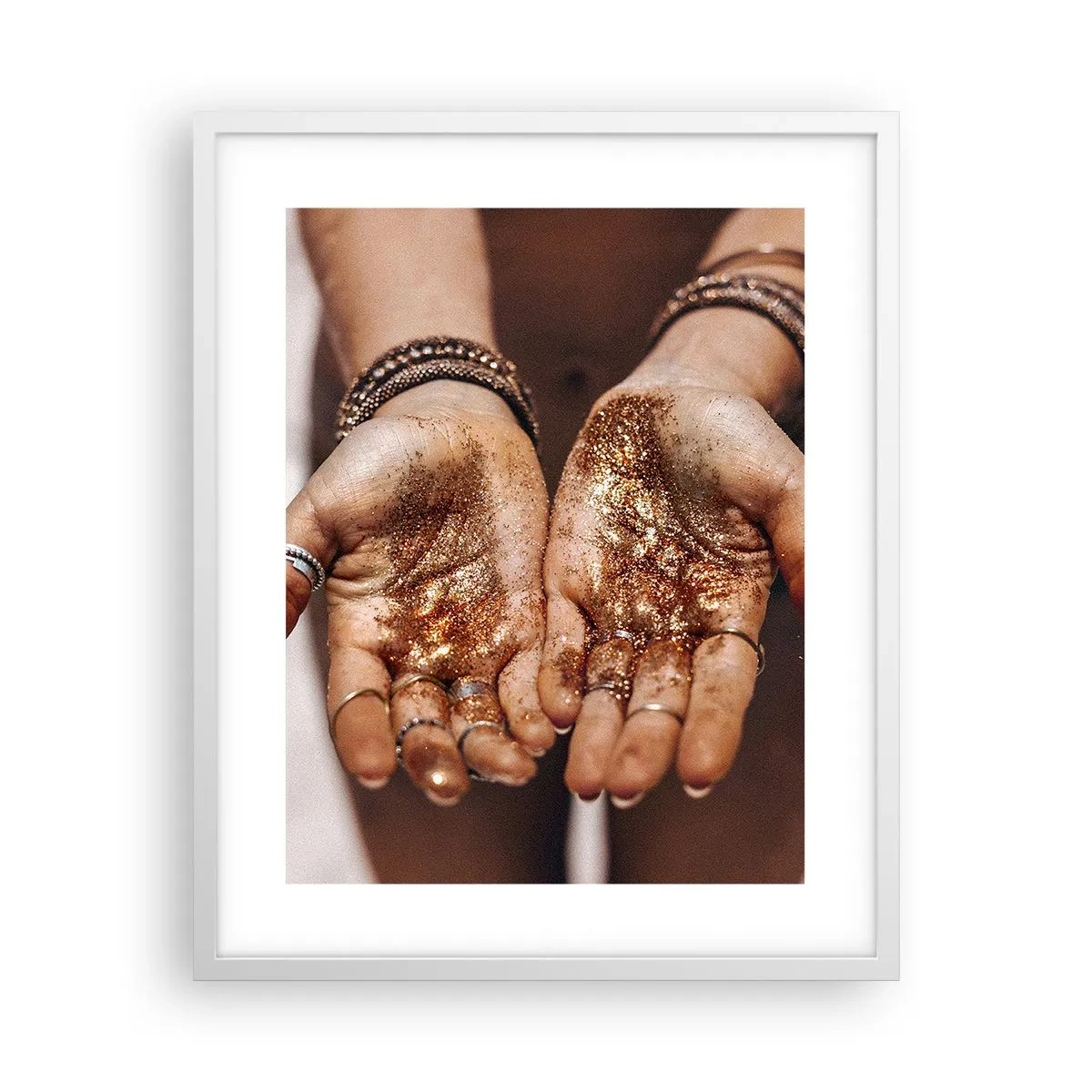 Pôster em moldura branca - Um presente para si - 40x50 cm