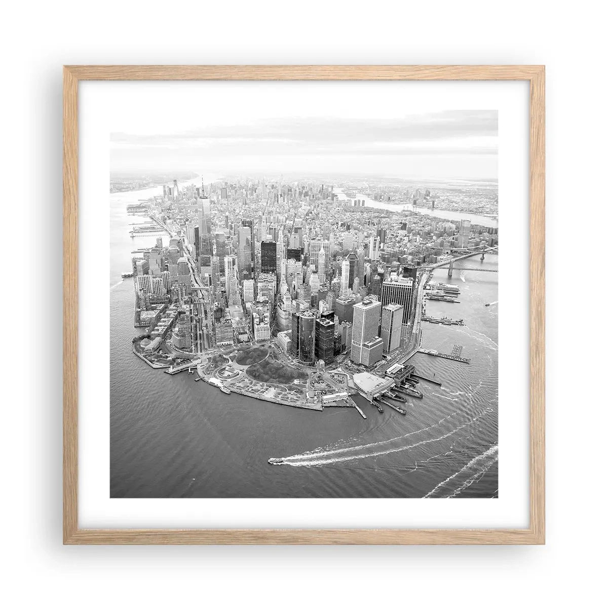 Pôster com moldura de carvalho claro - Como não amar? - 50x50 cm