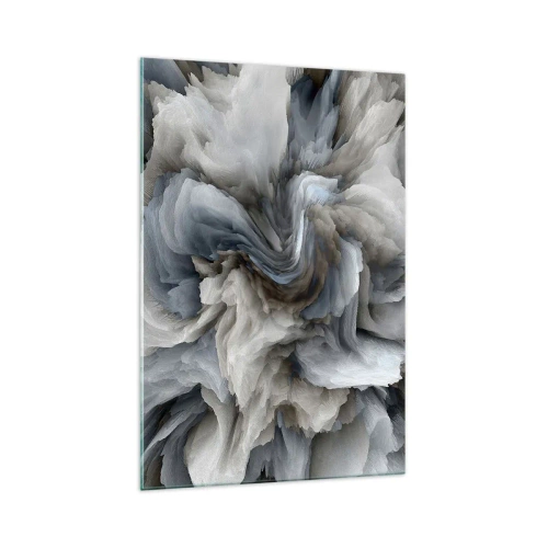 Quadro em vidro - Pedra e flor - 70x100 cm