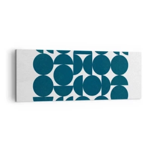 Quadro em tela - Círculos e semicírculos - 140x50 cm