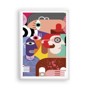 Pôster em moldura branca - Viemos da parte do Sr. Picasso - 70x100 cm
