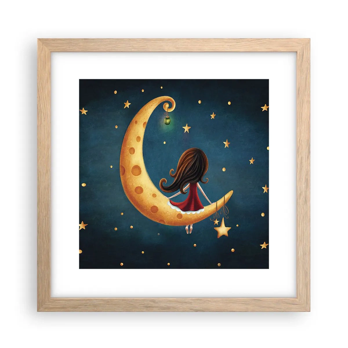 Pôster com moldura de carvalho claro - Uma vez... - 30x30 cm