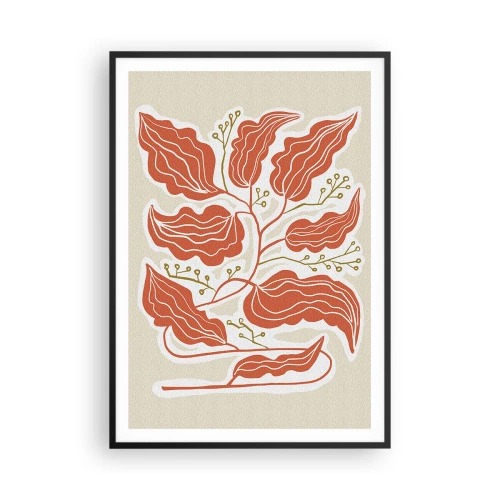 Pôster com moldura preta - Folclórico e coral - 70x100 cm