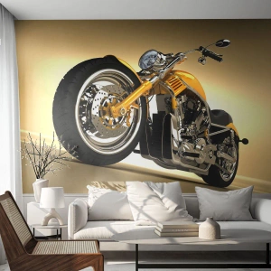 Papel de Parede Premium Sand - O sonho da força e da velocidade - Moto, Motor, Automotivo - 100x70 cm