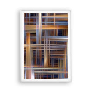Pôster em moldura branca - Tecido de luz - 70x100 cm