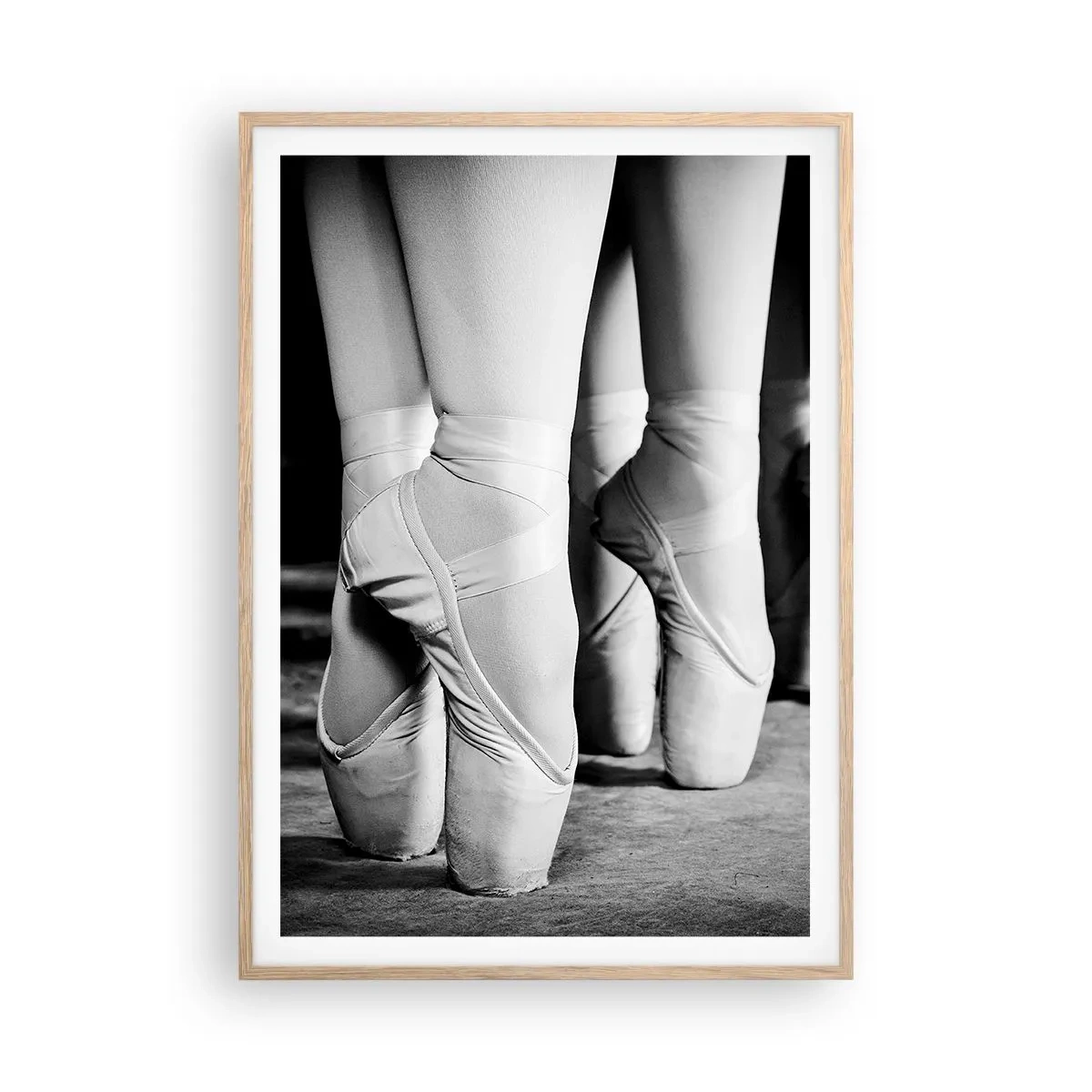 Pôster com moldura de carvalho claro - Juntos, com leveza - 70x100 cm