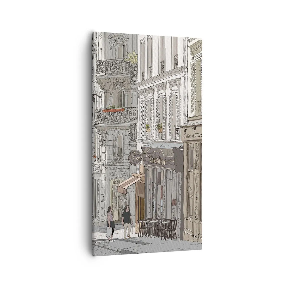 Quadro em tela - Alegrias urbanas - 55x100 cm