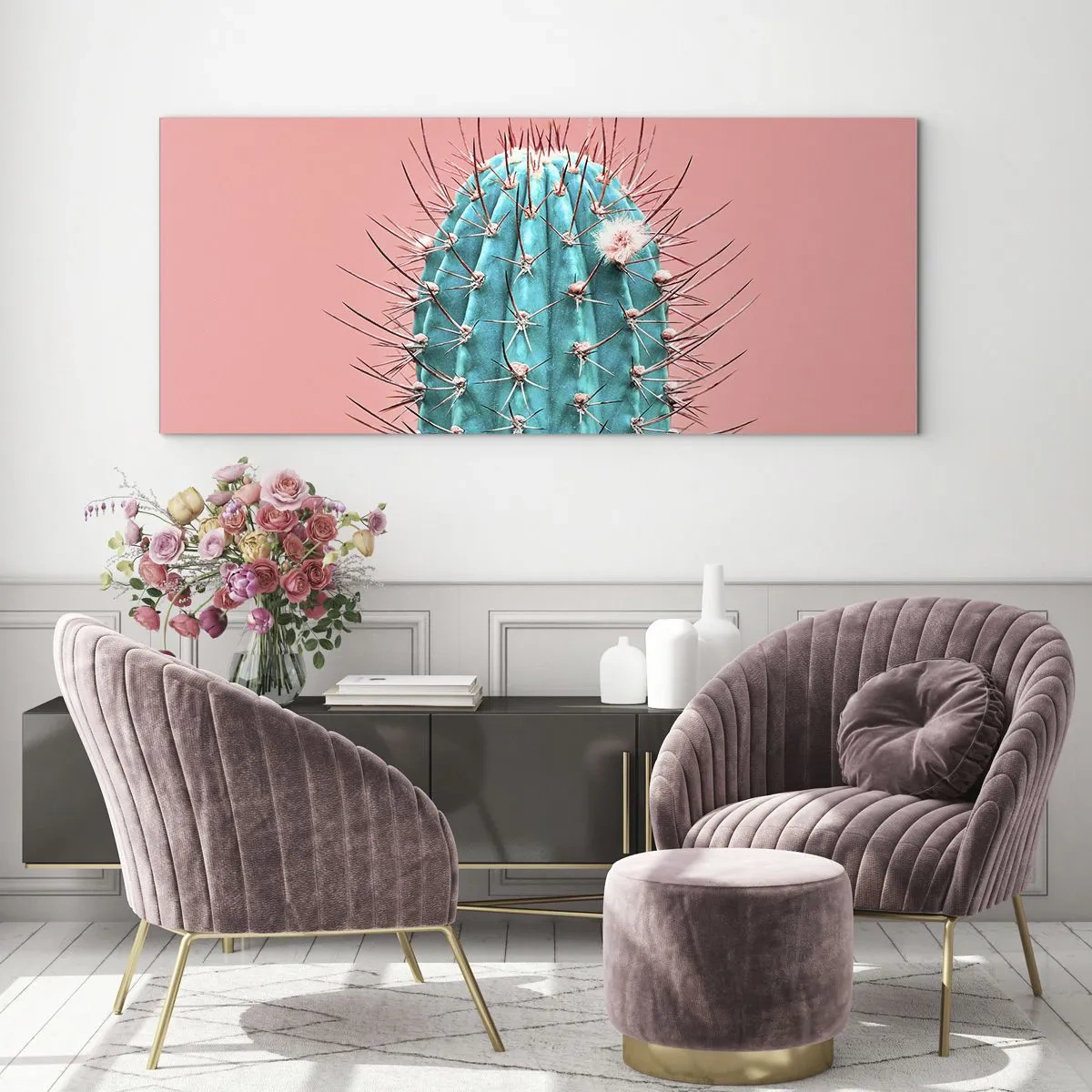 Quadro em vidro - Apenas olhe - 100x40 cm