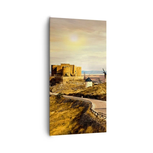 Quadro em tela - Dom Quixote está prestes a aparecer - 65x120 cm