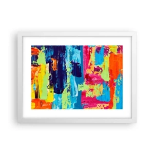 Pôster em moldura branca - A vida é bela! - 40x30 cm