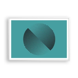 Pôster em moldura branca - Círculo – uma variação geométrica - 100x70 cm