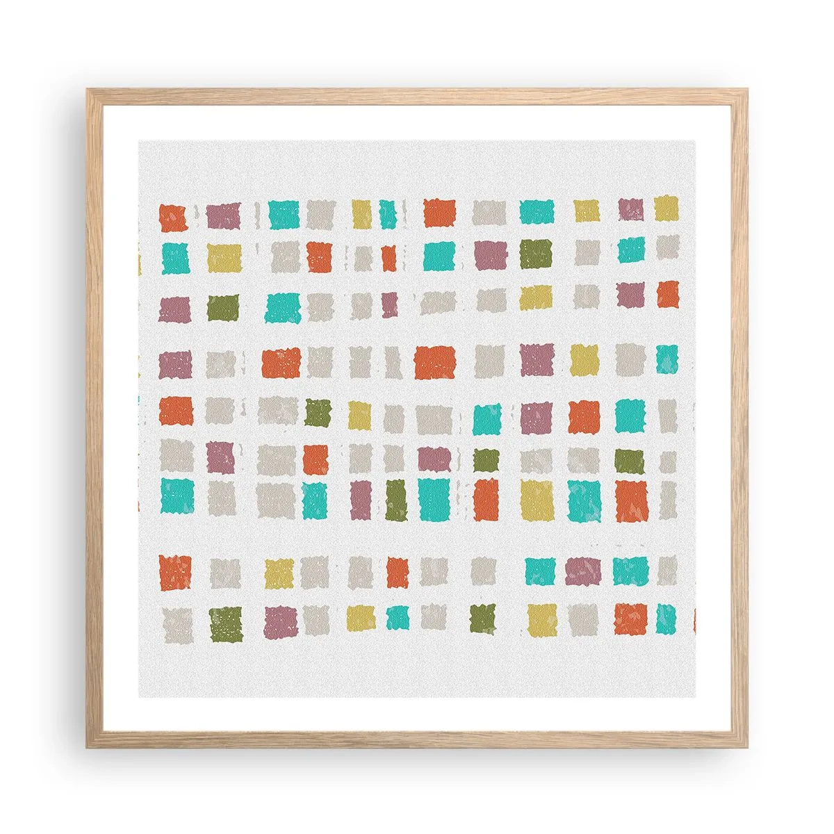 Pôster com moldura de carvalho claro - Jogo desconhecido - 60x60 cm