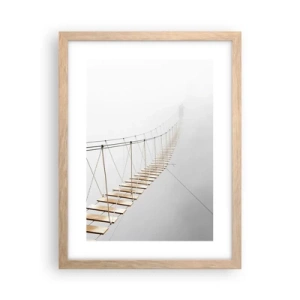 Pôster com moldura de carvalho claro - Para onde levará? - 30x40 cm