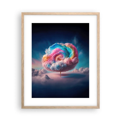 Pôster com moldura de carvalho claro - O sonho de um parque de diversões - 40x50 cm