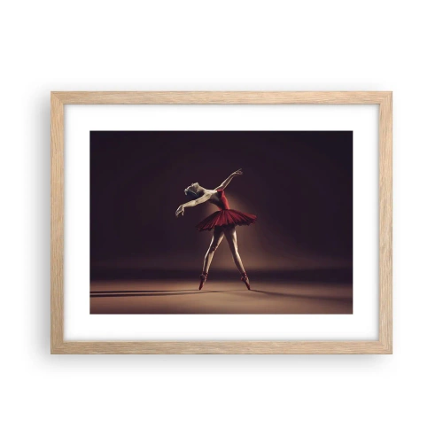 Pôster com moldura de carvalho claro - Prima ballerina - 40x30 cm