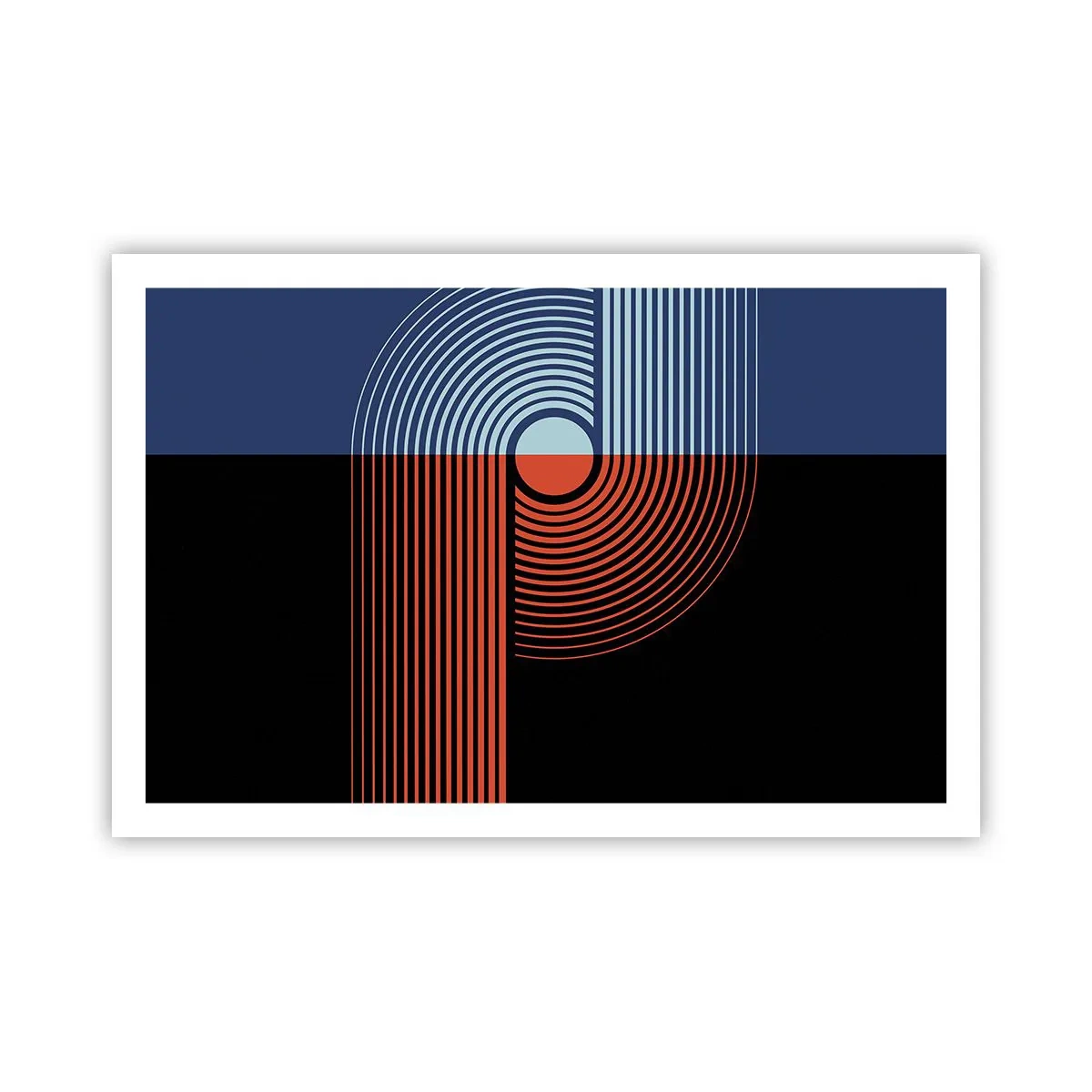 Pôster - Num abraço geométrico - 91x61 cm