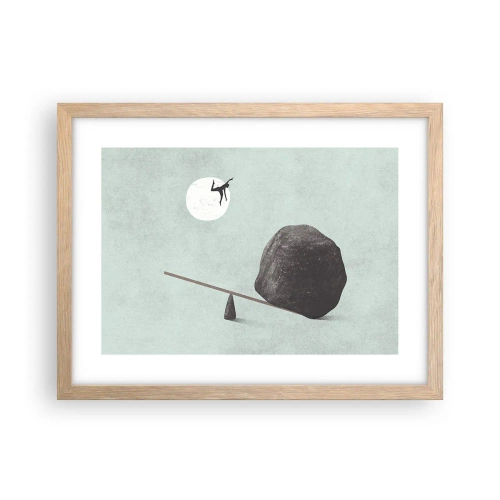 Pôster com moldura de carvalho claro - Um sonho tornado realidade - 40x30 cm