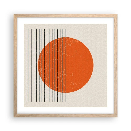Pôster com moldura de carvalho claro - Sempre sol - 50x50 cm