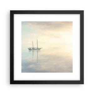 Pôster com moldura preta - Num mar de silêncio - 30x30 cm