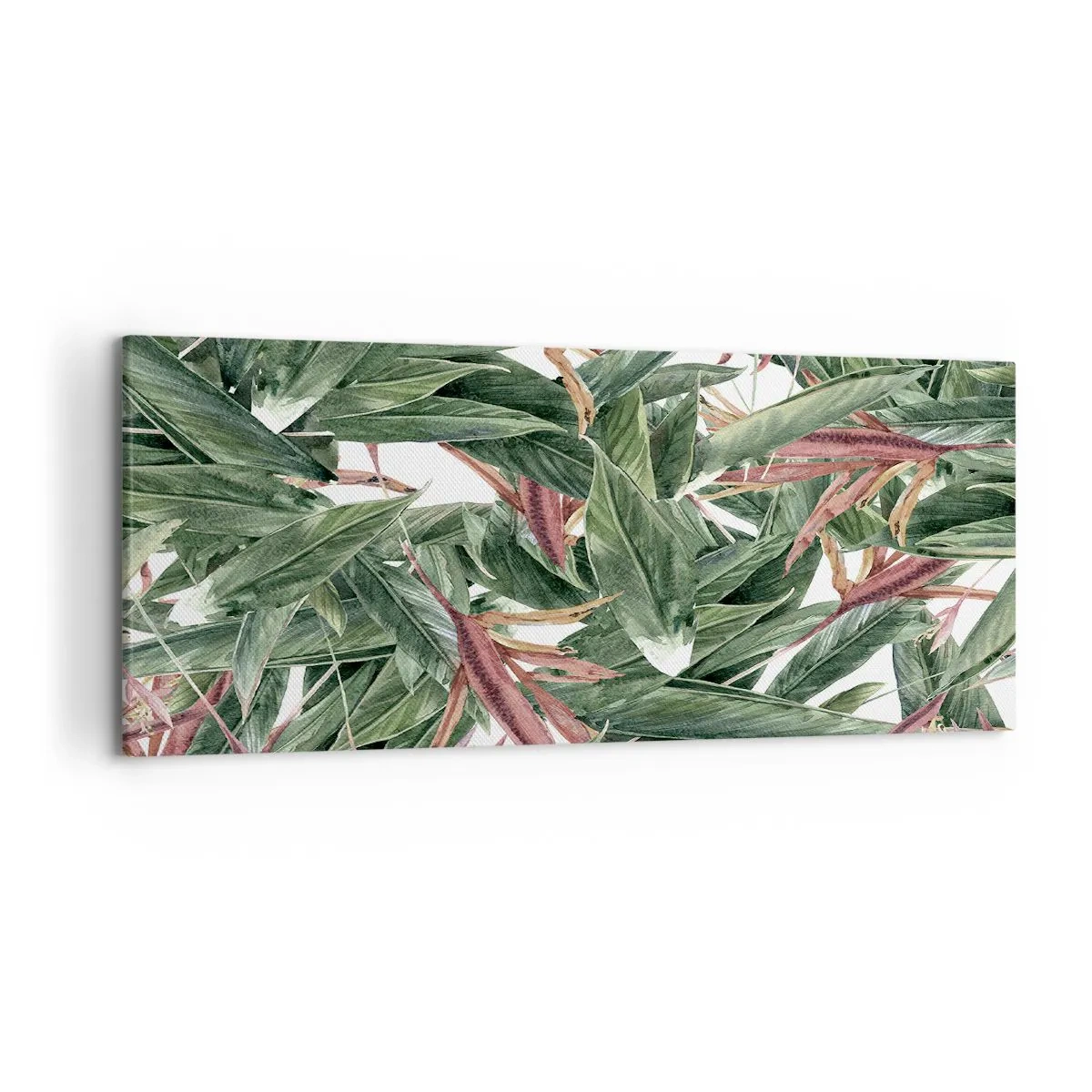 Quadro em tela - Matagal esmeralda-lilás - 120x50 cm