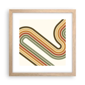 Pôster com moldura de carvalho claro - Ziguezague para o destino - 30x30 cm
