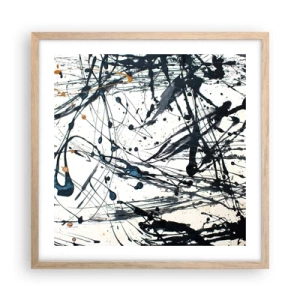 Pôster com moldura de carvalho claro - Com ou sem sentido? - 50x50 cm