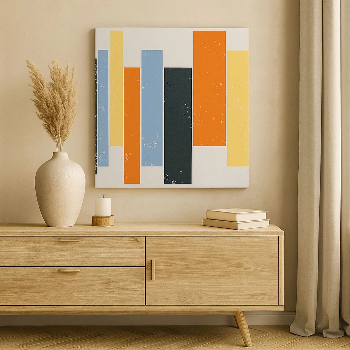 Quadro em tela - Notação musical - 30x30 cm