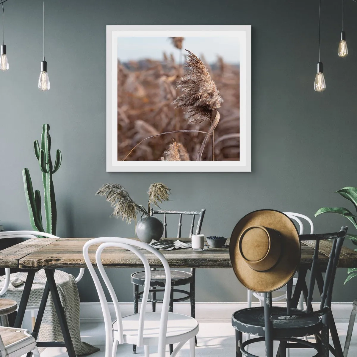 Pôster em moldura branca - É hora de voar com o vento - 50x50 cm