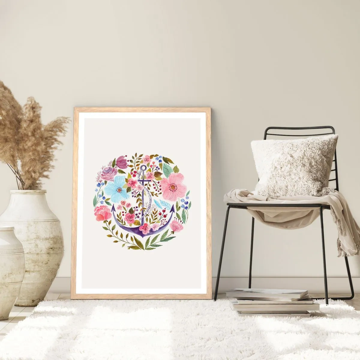 Pôster com moldura de carvalho claro - O bom sonho de um marinheiro - 30x40 cm