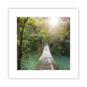 Pôster - Da água azul para a floresta azul - 30x30 cm