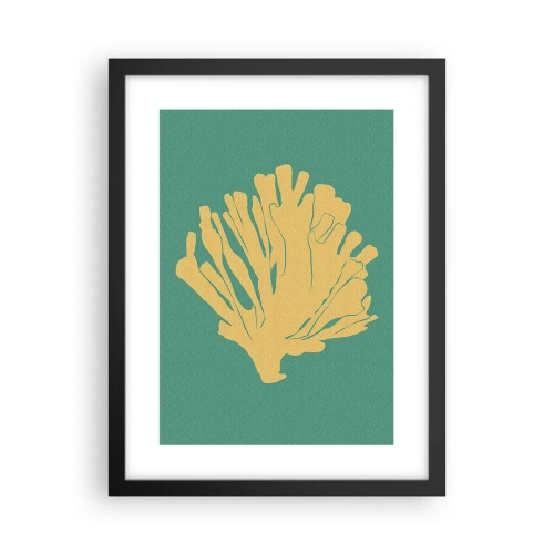 Pôster com moldura preta - Arbusto florestal subaquático - 30x40 cm