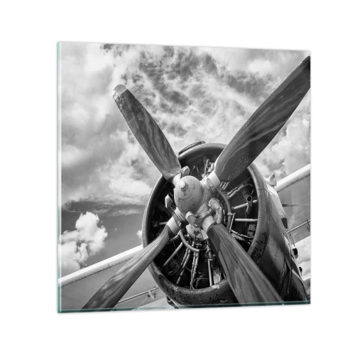 Quadro em vidro - O conquistador dos céus - 30x30 cm