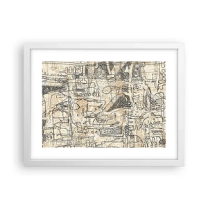 Pôster em moldura branca - À espera de ser decifrado - 40x30 cm