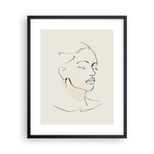 Pôster com moldura preta - Uma certa linha - 40x50 cm