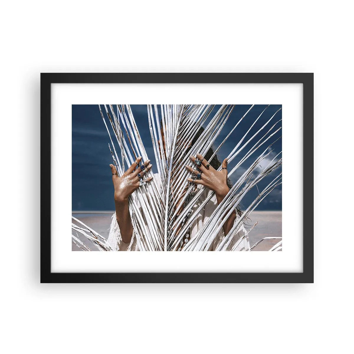 Pôster com moldura preta - A xamã - 40x30 cm