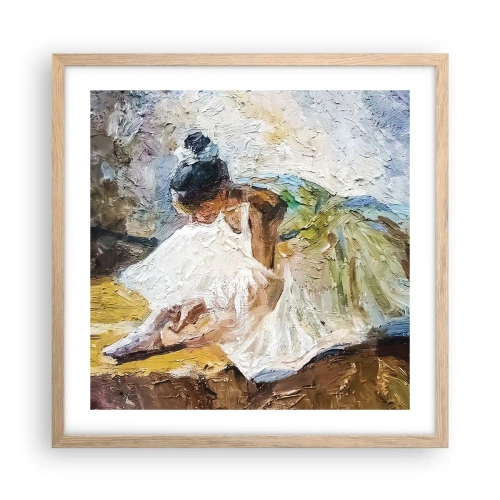 Pôster com moldura de carvalho claro - Do quadro de Degas - 50x50 cm