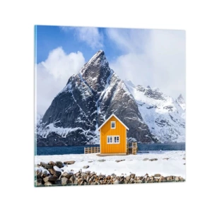 Quadro em vidro - Feriados escandinavos - 30x30 cm